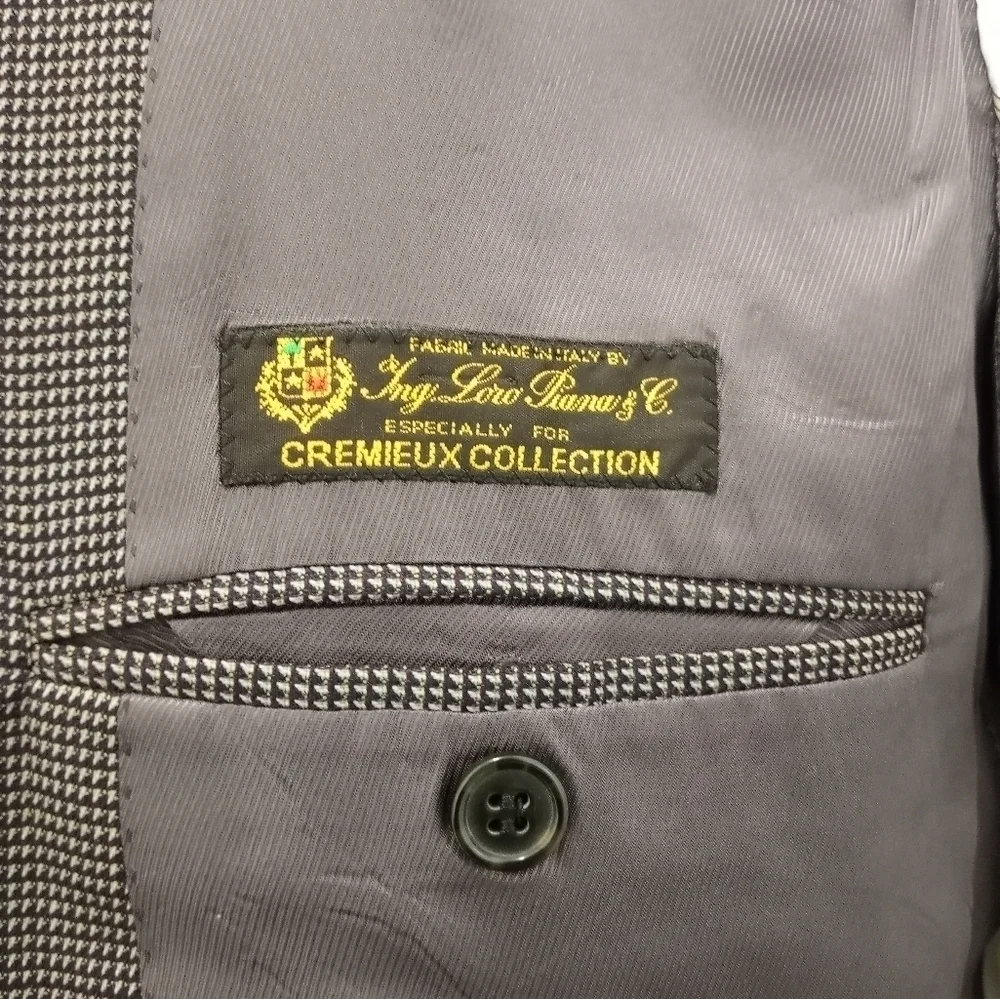 Daniel Cremieux Classic Nailhead Sport Jacket Charcoal Gray Mens 42R